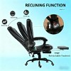 High Back Reclining Massage Office Chair with Adjustable Height, Lumbar Support and Footrest, Ideal for Office and Home-3irtyhousy - 3 of 4