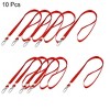 Unique Bargains Metal Swivel J-Hook Fashionable Badge Holder Red 10 Pcs - 2 of 4