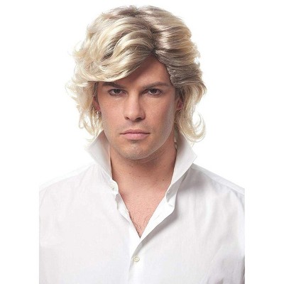 mens short blonde wig