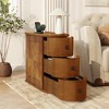 Gulches Natural 2 Drawer 23 in W End Table Nightstand with Charging Station - 3 of 4