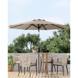 10ft Patio Umbrella, Table Umbrella Outdoor Patio with Crank Lift & Push Button Tilt, 8 Sturdy Ribs for Yard, Deck, Pool - 1 of 4