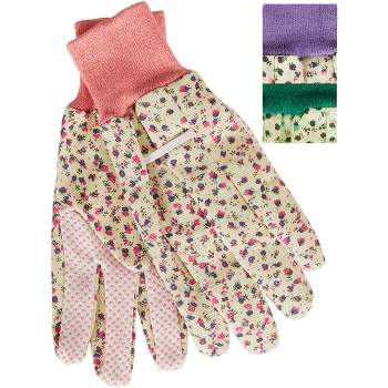 Best Garden  Women's 1 Size Fits All Canvas Garden Glove with Knit Cuff 726052