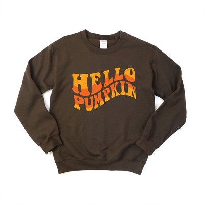 Simply Sage Market Women's Graphic Sweatshirt Hello Pumpkin Wavy