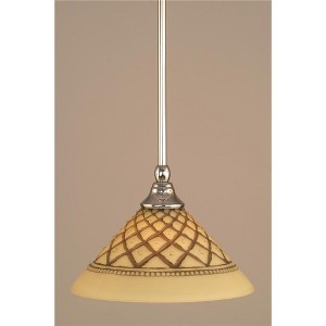 Toltec Lighting Any 1 - Light Pendant in  Chrome with 10" Chocolate Icing Shade - 1 of 1