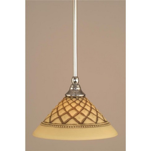 Toltec Lighting Any 1 - Light Pendant in  Chrome with 10" Chocolate Icing Shade - image 1 of 1