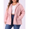 Agnes Orinda Women's Plus Size Winter Zipper Drawstring Waist Long Sleeve with Pockets Fashion Jackets - 2 of 4