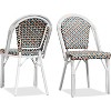 PURPLE LEAF Bistro Chair Set of 2 Hand-Woven Wicker Chairs for Outdoor Patio Porch Garden Indoor, Dining Chairs - 2 of 4