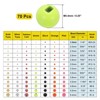 Unique Bargains Fly Tying Slotted Tungsten Round Beads for Variety Jig Hooks 70 Pcs - 2 of 4