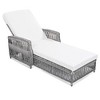 Okak Outdoor Wicker Chaise Lounge with Adjustable Back,1PC/2PCS All-Weather PE Rattan Pool Lounge with Armrests for Patio,Garden,Poolside - 2 of 4
