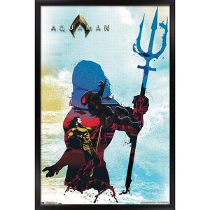 Trends International DC Comics Movie - Aquaman - Arthur Silhouette Framed Wall Poster Prints - 1 of 4