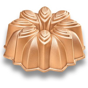 NutriChef Extra Thick Cast Aluminum Bloom Fluted Cake Pan – Non-Stick Coating, Oven Safe - 1 of 4