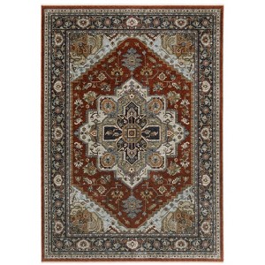 Arya Persian Medallion Indoor Area Rug Red/Blue - Captiv8e Designs - 1 of 4