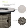 Greemotion 6pc Barbuda Teak Wood Outdoor Patio Firepit Sets Brown: Aluminum Frame, Ceramic Tile, UV Protection - 3 of 4