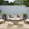 Rosemead Home & Garden 2pc Square Concrete Outdoor Planter Pots Black 14.1"x14.1"x27.5" - 2 of 4