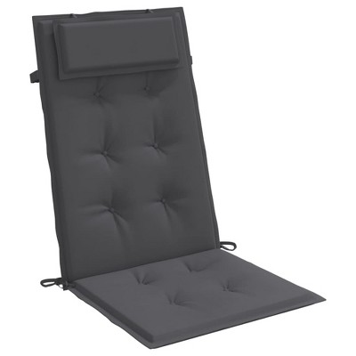 vidaXL 4 pcs Highback Chair Cushions in Anthracite Oxford Fabric- Water-Resistant, Lightweight & Durable Outdoor/Indoor Seat Pads
