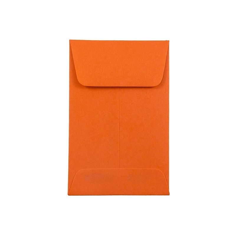 JAM Paper #1 Coin Business Colored Envelopes 2.25 x 3.5 Orange Recycled 100/Pack (352627815F) , 1 of 5
