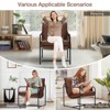 Hommpa Mid-century Accent Chair Ergonomic Leather Armchair with Side Pockets & Steel Frame Brown - 4 of 4