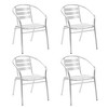 vidaXL 5 Piece Patio Dining Set Aluminum Silver - 2 of 4