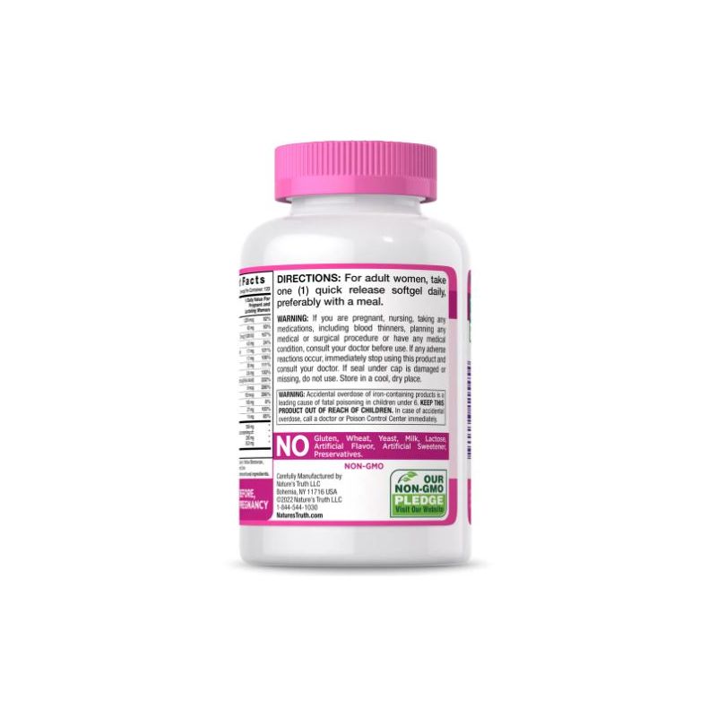 Nature's Truth Prenatal Vitamin with DHA | 120 Softgels, 2 of 3