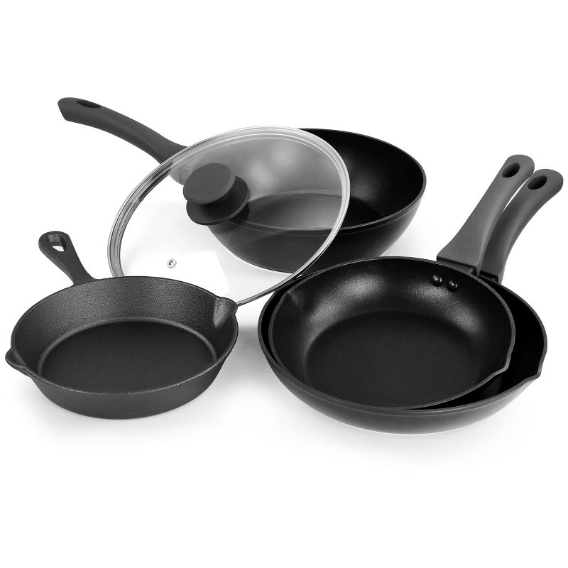Gibson Elite Soho Lounge 15 Piece Non Stick Cookware Combo Set in Black, 3 of 16