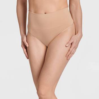 Assets By Spanx Women's All Around Smoothers Thong - Beige Xl : Target