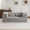 Whisen Modern Compression Loveseat, Convertible Floor Sofa Bed,DIY Boneless Modular Sectional Couch, No Assembly Required - 4 of 4