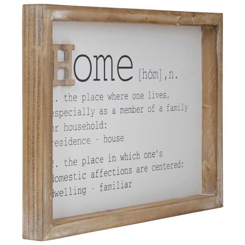 Northlight 12.5" Wooden Framed Definition of "Home" Plaque Wall Decor, 4 of 7