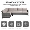 Belord 9 Piece Outdoor Sectional Furniture Set, All Weather Outdoor Conversation Set with L-Shape Sectional Sofa, Patio Couch, and Swivel Patio Chair - 2 of 4