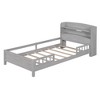 NicBex Twin Size Modern Bed Frame with Wooden Storage Headboard & Built-in LED/USB,Bookcase Platform Bed for Bedroom,Study,Kids Room - 4 of 4