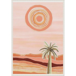 Amanti Art Palm and Desert by Tradelink Inhouse Artist Framed Canvas Wall Art - 1 of 4