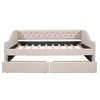 Full Size Upholstered Daybed with Two Drawers for Bedroom, Apartment, or Guest Room - 3 of 4