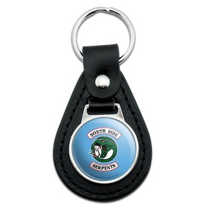 Riverdale South Side Serpents Black Leather Keychain - 1 of 4