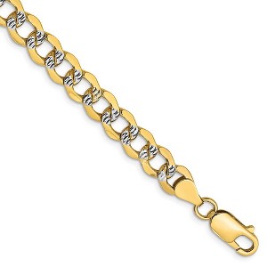 Black Bow Jewelry Mens 6mm 10k Yellow Gold Solid Diamond Cut Rope Chain Bracelet, 8 Inch - 1 of 4