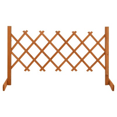 vidaXL Garden Trellis Fence Orange 47.2Inchx23.6Inch Solid Firwood