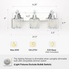 Whizmax Modern Glass Bathroom Vanity Light, Crystal Shower Light,  Wall Mount Lighting Fixture for Hallway Kitchen Bedroom Living Room - 4 of 4