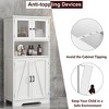 Bathroom Storage Cabinet, Freestanding Floor Linen Storage Cabinet with Doors and Shelves - 4 of 4