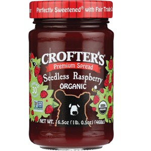 Crofter's Organic Premium Spread - Seedless Raspberry 16.5 oz Jar - 1 of 2