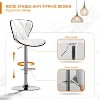 NicBex Set of 2 PU Leather Bar Stools,Swivel Adjustable Counter Height Barstools with Back for Dining Room,Kitchen,Counter,White - 4 of 4