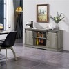 Yaheetech TV Stand wih Storage, 58" Entertainment Center with Sliding Barn Door - 2 of 4