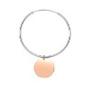 Guili Sterling Silver Round Hoop Earrings with 18k Rose Gold Plating for Sophisticated Style and Modern Versatility, Perfect for Any Look - 2 of 3