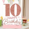 Big Dot of Happiness 10th Pink Rose Gold Birthday - Happy Birthday Giant Greeting Card - Big Shaped Jumborific Card - 16.5 x 22 inches - 2 of 4
