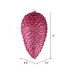 Vickerman Matte Glitter Pinecone Christmas Ornament - 2 of 3