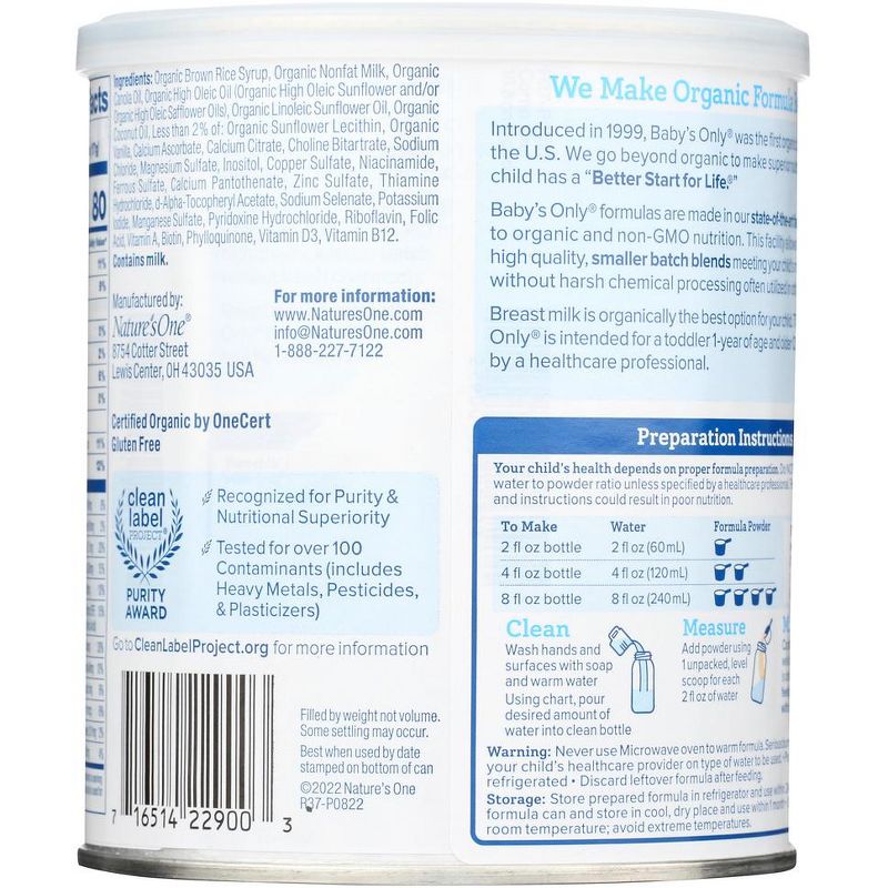 Baby's Only Organic Dairy Toddler Formula - Case of 6/12.7 oz, 3 of 8