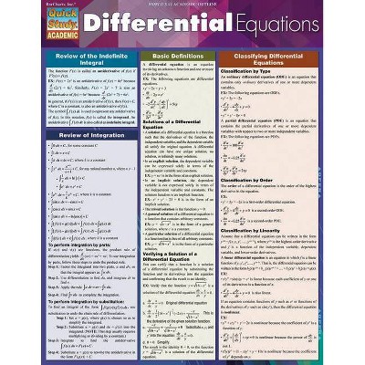 Differential Equations - (Quick Study: Academic) by  Ken Yablonsky (Poster)
