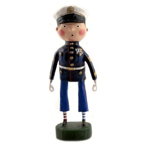 Lori Mitchell 6.5 Inch Lil' Marine Soldier Dress Blues Patriotic Figurines - 1 of 3