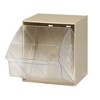 Quantum Storage Systems Tip Out Bin, (3) Compartment, Handle With Label Slot, Opens To A 45° Angle - 2 of 2