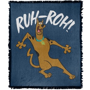 Scooby Doo Ruh Roh Blanket 50"x60" Woven Tapestry - 1 of 4