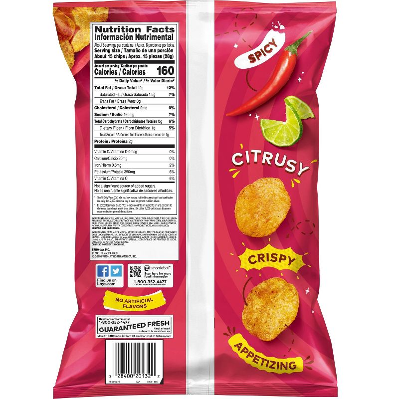 Lay's Chile Lim&#243;n Flavored Potato Chips - 7.75oz, 3 of 5