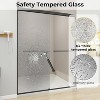 Zevemomo56"-60"Wx72"H Double Sliding Shower Door,with1/4" (6mm)Thick Clear Tempered Glass,Silent Soft-Close Shatterproof, Stainless Steel Handle Black - 4 of 4