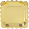 Sparkle and Bash 48 Pack Gold Foil Square Disposable Paper Plates Scalloped Edge, 7 In - 4 of 4